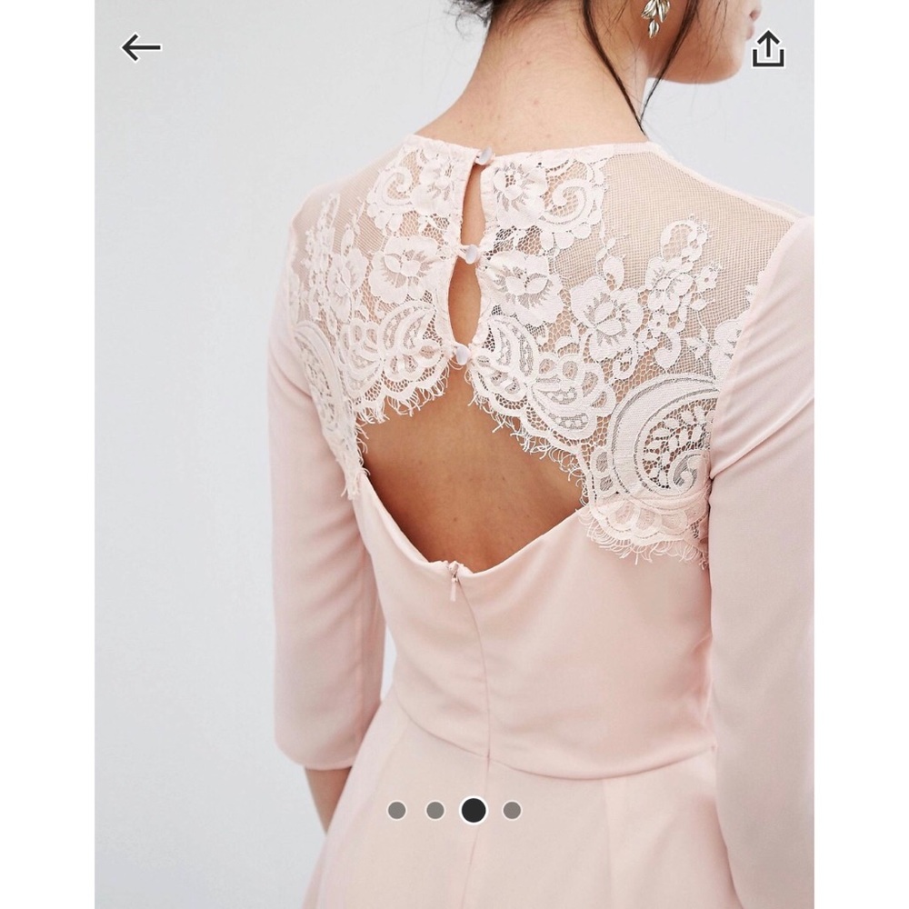 Flirty Lace Sweetheart Dress Soft Pink